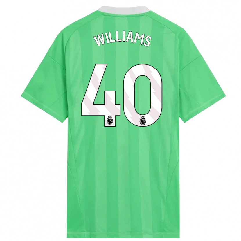 Danxen Børn Naomi Williams #40 Lysegrøn Hvid Målmandstrøje 2025/26 Trøje T-shirt