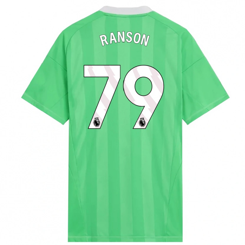 Danxen Børn Khari Ranson #79 Lysegrøn Hvid Målmandstrøje 2025/26 Trøje T-shirt