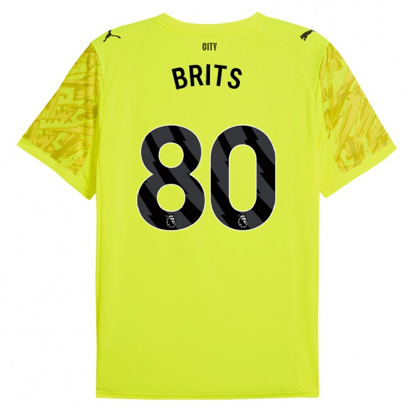 Danxen Børn Spike Brits #80 Gul Orange Sort Målmandstrøje 2025/26 Trøje T-shirt