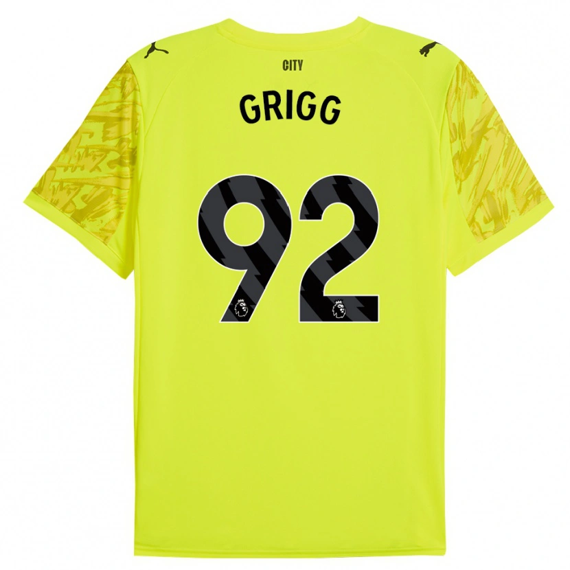 Danxen Børn Finley Grigg #92 Gul Orange Sort Målmandstrøje 2025/26 Trøje T-shirt
