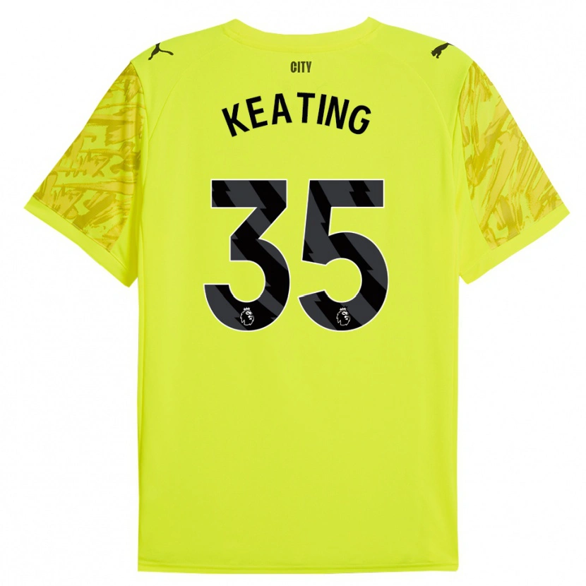 Danxen Børn Khiara Keating #35 Gul Orange Sort Målmandstrøje 2025/26 Trøje T-shirt