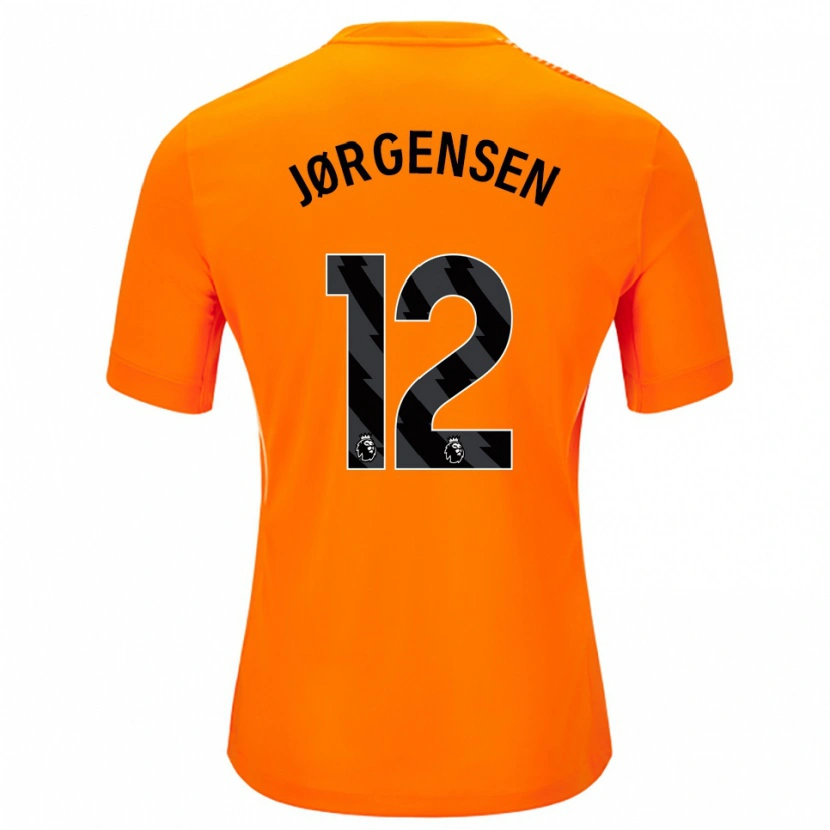 Danxen Børn Filip Jørgensen #12 Orange Sort Målmandstrøje 2025/26 Trøje T-shirt