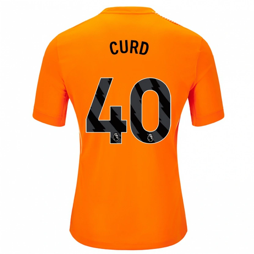 Danxen Børn Ted Curd #40 Orange Sort Målmandstrøje 2025/26 Trøje T-shirt