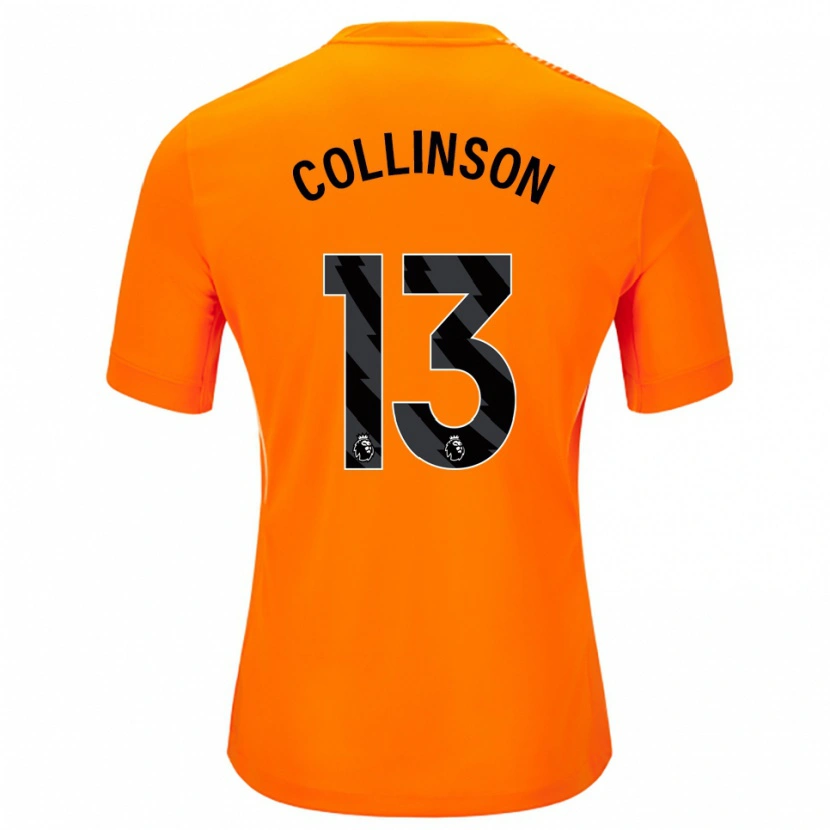 Danxen Børn Isaac Collinson #13 Orange Sort Målmandstrøje 2025/26 Trøje T-shirt