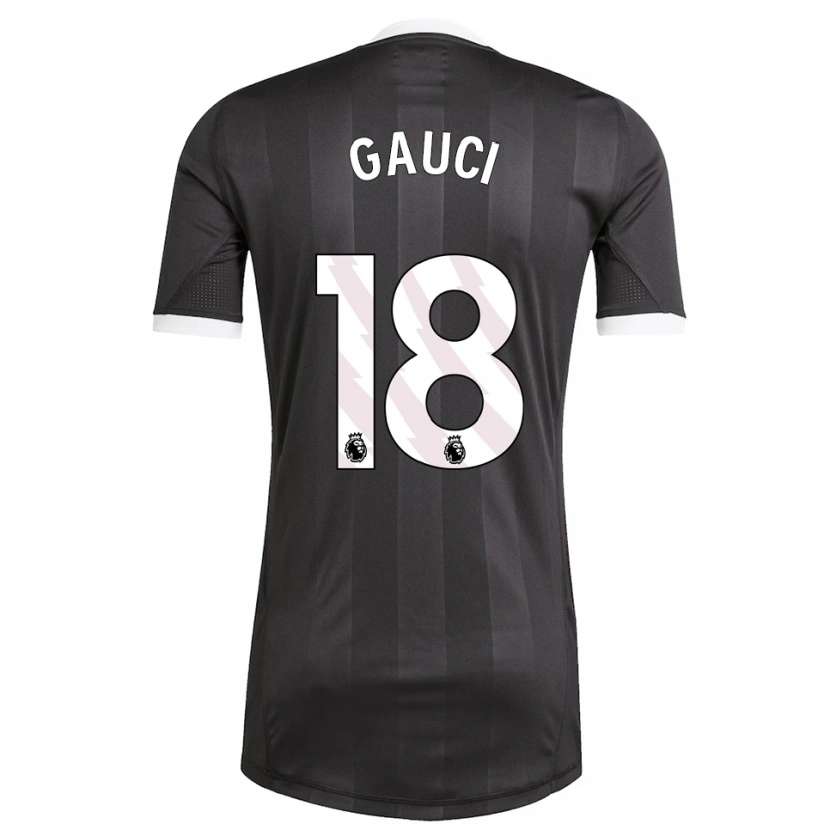 Danxen Børn Joe Gauci #18 Sort Hvid Målmandstrøje 2025/26 Trøje T-shirt