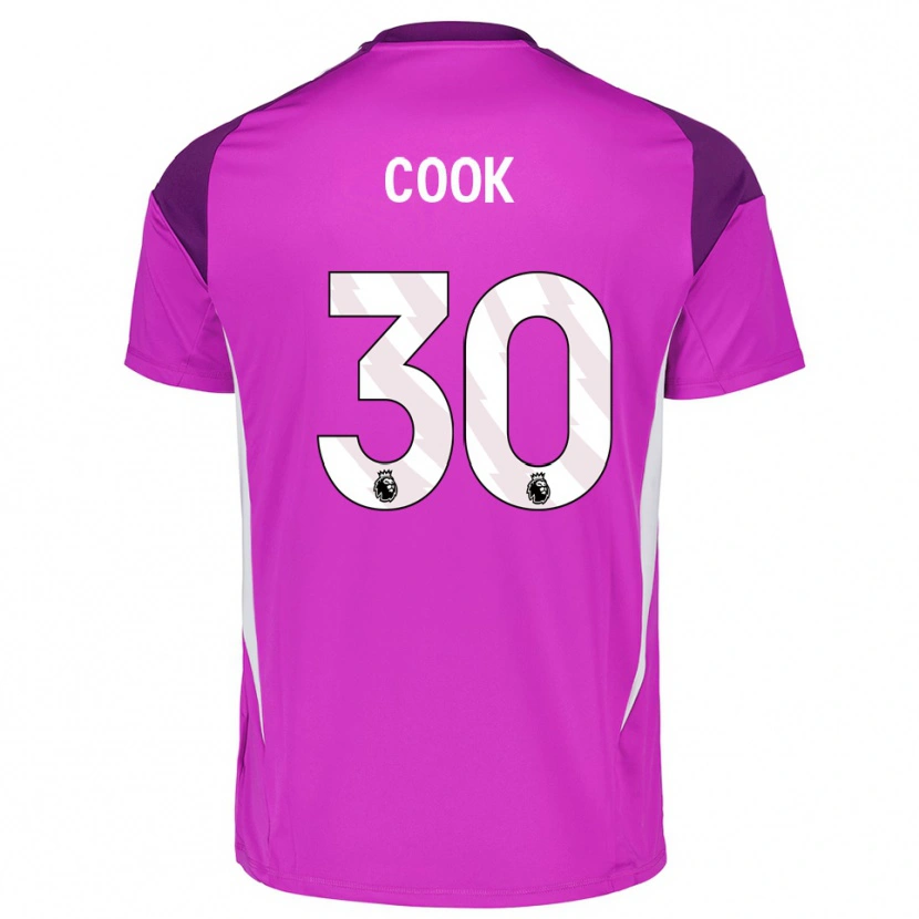 Danxen Børn Robbie Cook #30 Lilla Hvid Målmandstrøje 2025/26 Trøje T-shirt