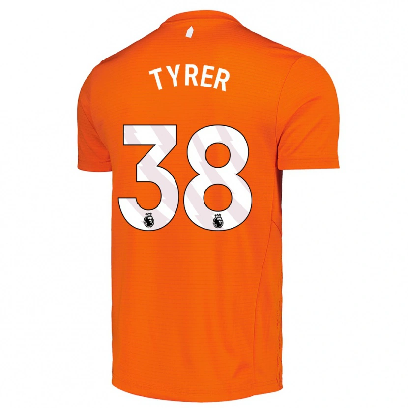Danxen Børn Harry Tyrer #38 Orange Sort Målmandstrøje 2025/26 Trøje T-shirt