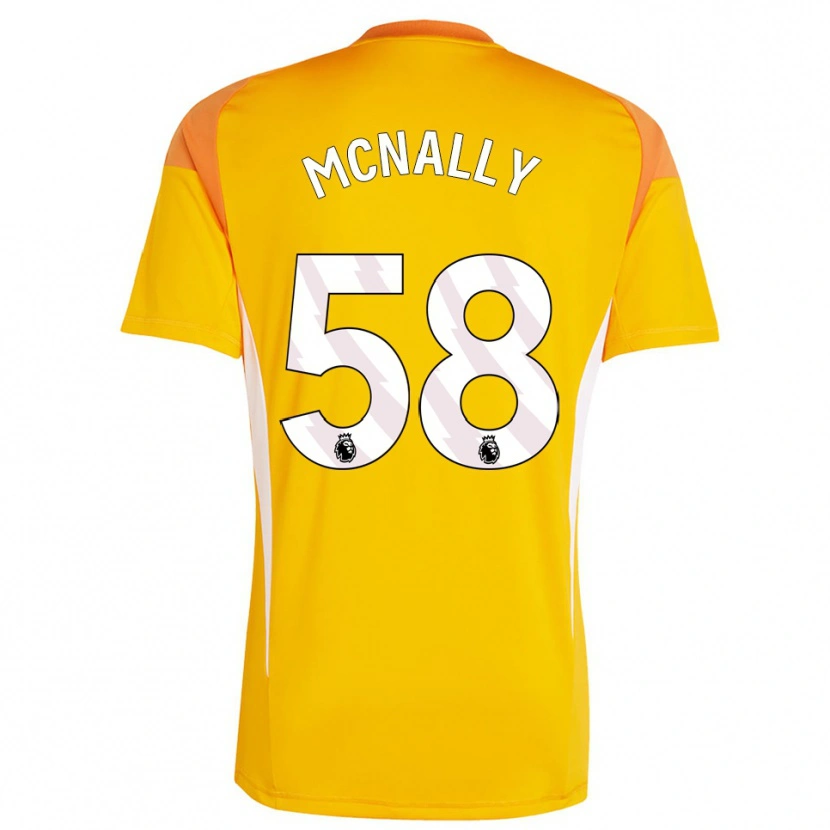 Danxen Børn Alfie McNally #58 Orange Hvid Målmandstrøje 2025/26 Trøje T-shirt