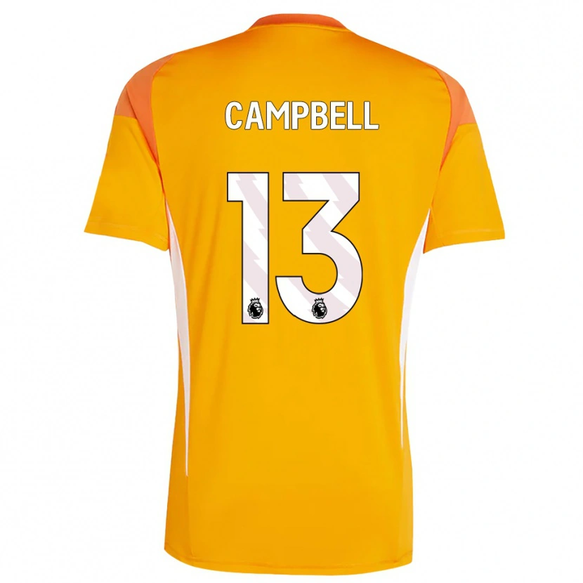 Danxen Børn Luke Campbell #13 Orange Hvid Målmandstrøje 2025/26 Trøje T-shirt