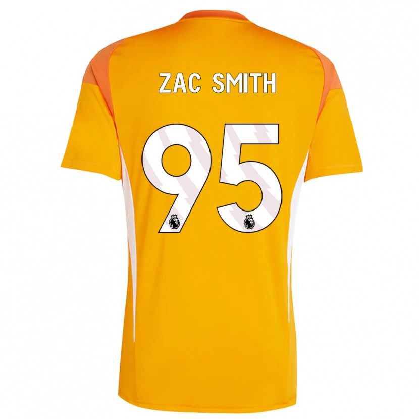 Danxen Børn Zac Smith #95 Orange Hvid Målmandstrøje 2025/26 Trøje T-shirt