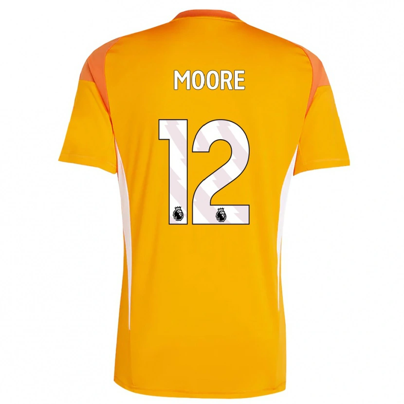 Danxen Børn Daniel Moore #12 Orange Hvid Målmandstrøje 2025/26 Trøje T-shirt