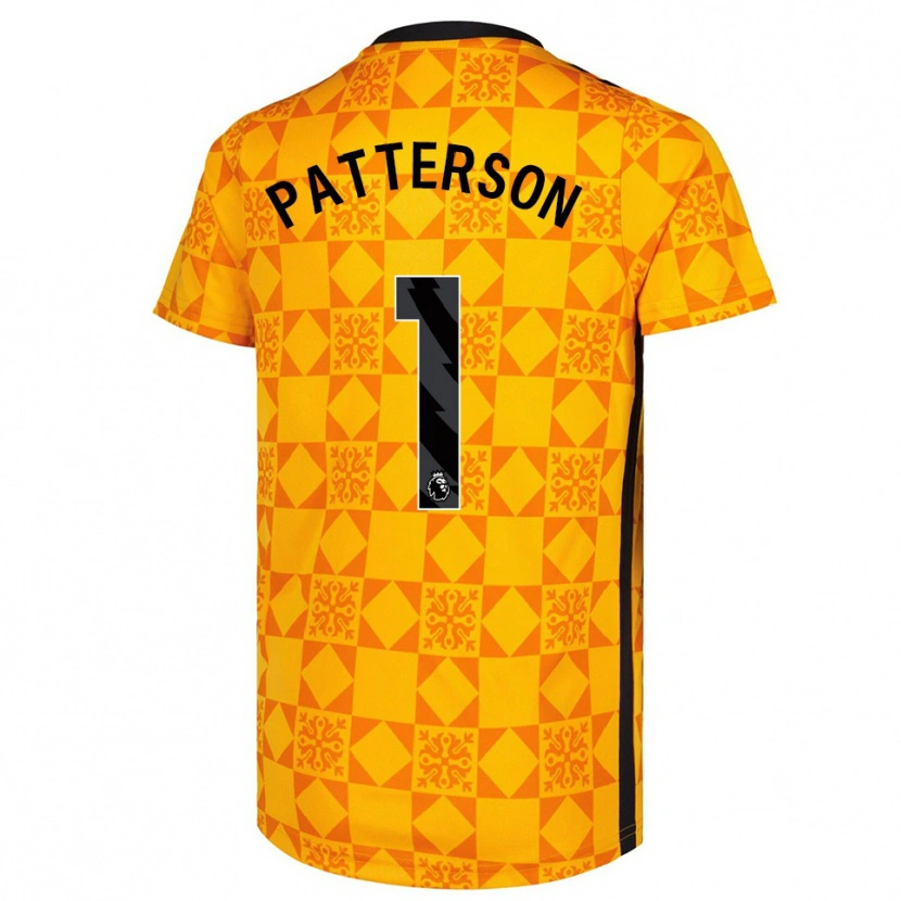 Danxen Børn Anthony Patterson #1 Gul Sort Målmandstrøje 2025/26 Trøje T-shirt