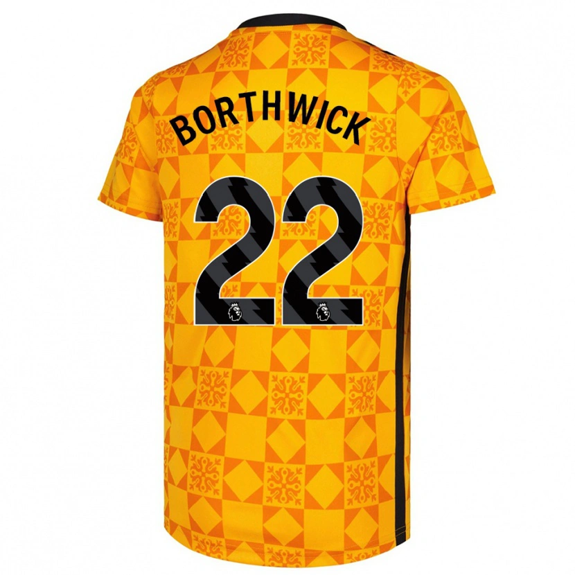 Danxen Børn Megan Borthwick #22 Gul Sort Målmandstrøje 2025/26 Trøje T-shirt