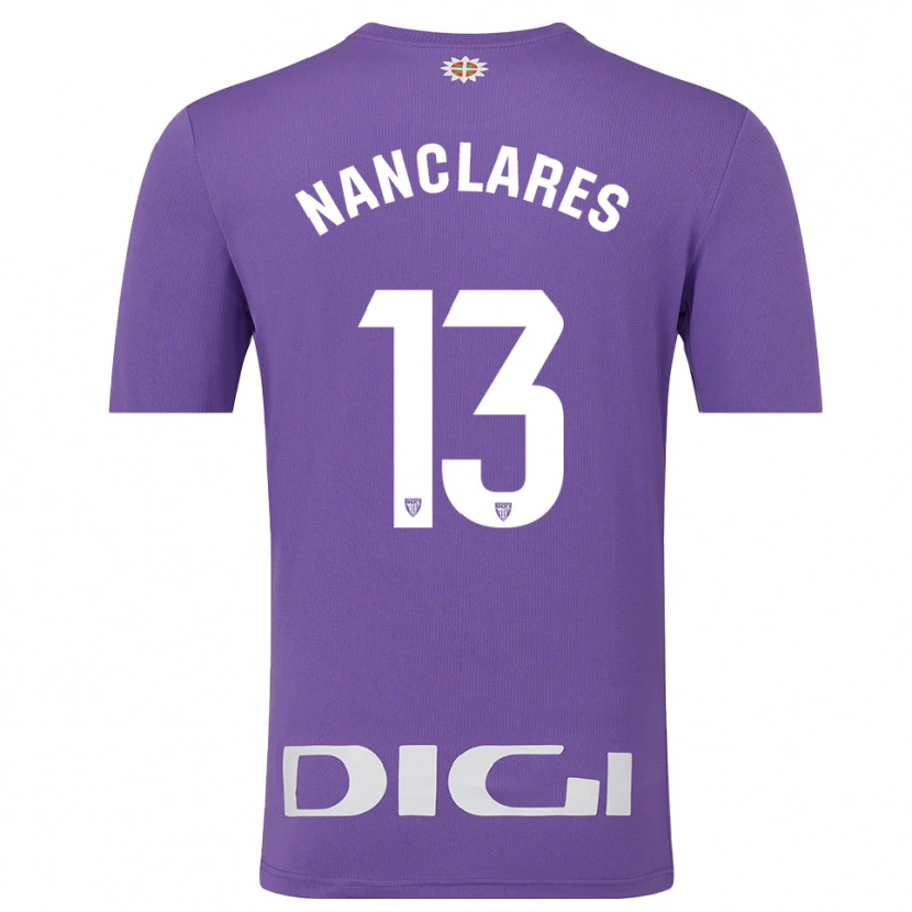 Danxen Børn Adriana Nanclares Romero #13 Lilla Hvid Målmandstrøje 2025/26 Trøje T-shirt