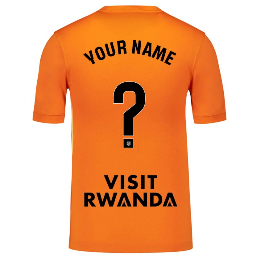 Danxen Børn Atletico Madrid Orange Sort Målmandstrøje 2025/26 Trøje T-shirt