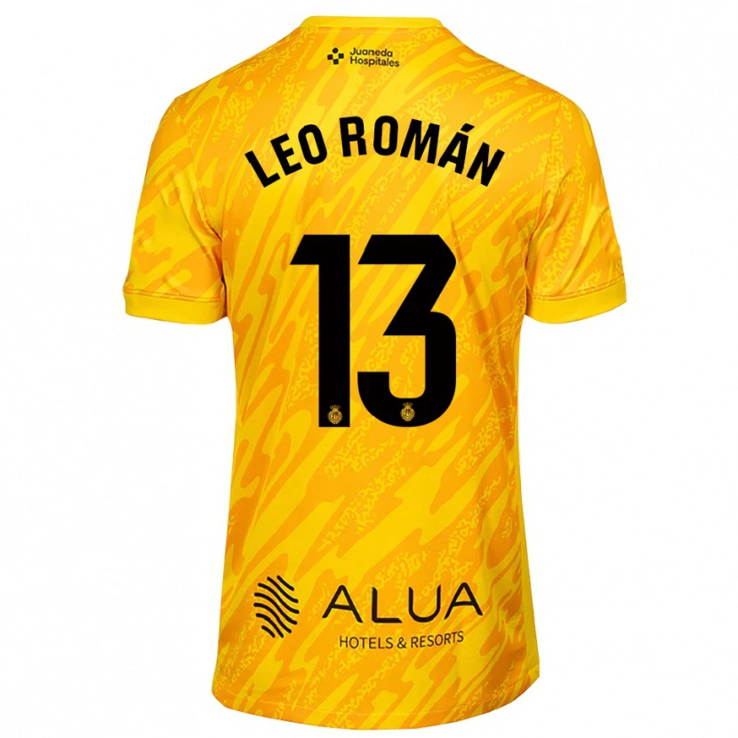Danxen Børn Leo Román #13 Orange Sort Målmandstrøje 2025/26 Trøje T-shirt