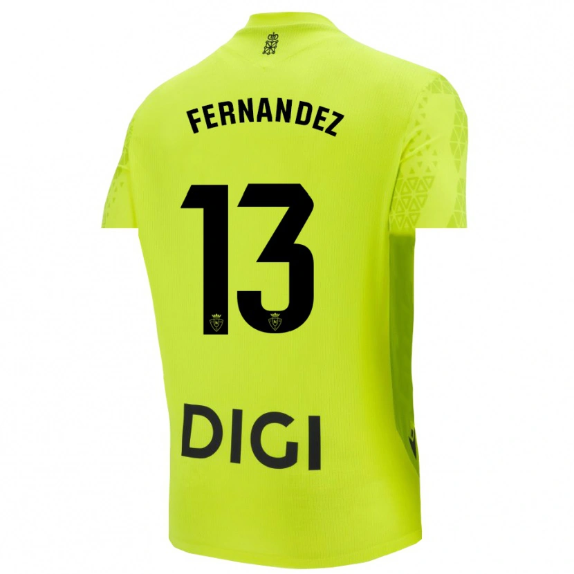 Danxen Børn Aitor Fernández #13 Fluorescerende Grøn Målmandstrøje 2025/26 Trøje T-shirt