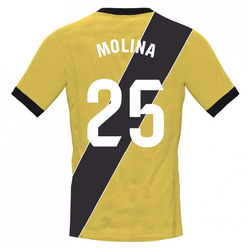 Danxen Børn Adrián Molina #25 Gul Sort Målmandstrøje 2025/26 Trøje T-shirt