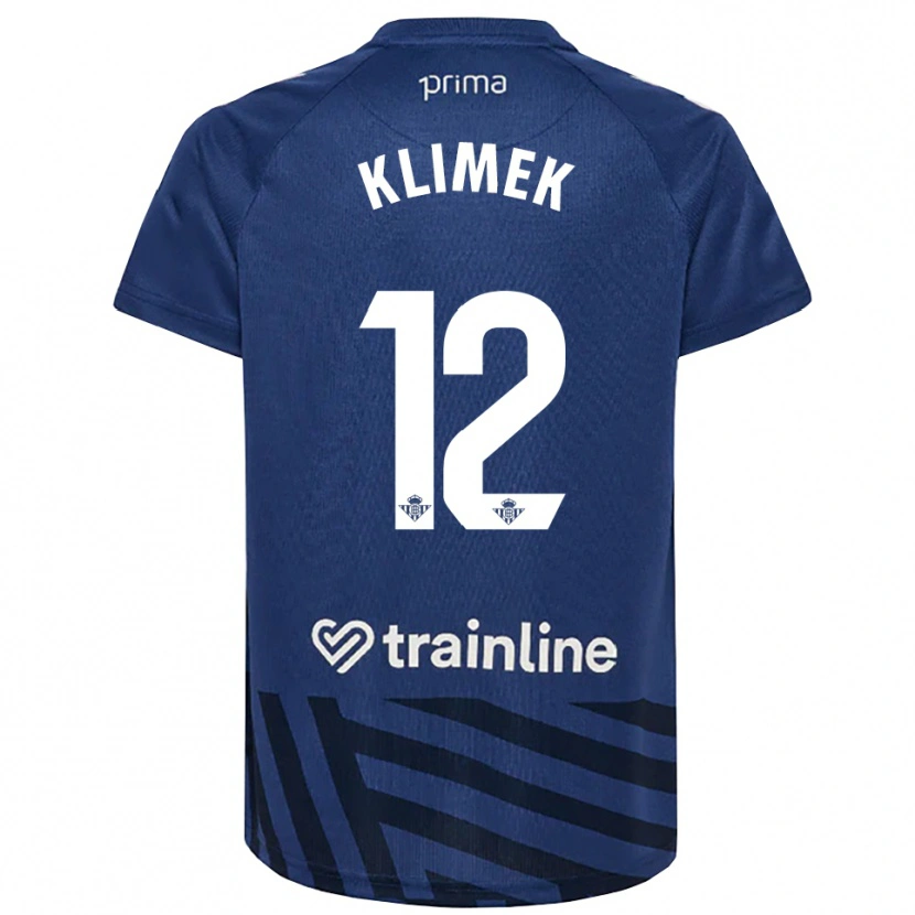 Danxen Børn Bruno Klimek #12 Kongeblå Hvid Målmandstrøje 2025/26 Trøje T-shirt