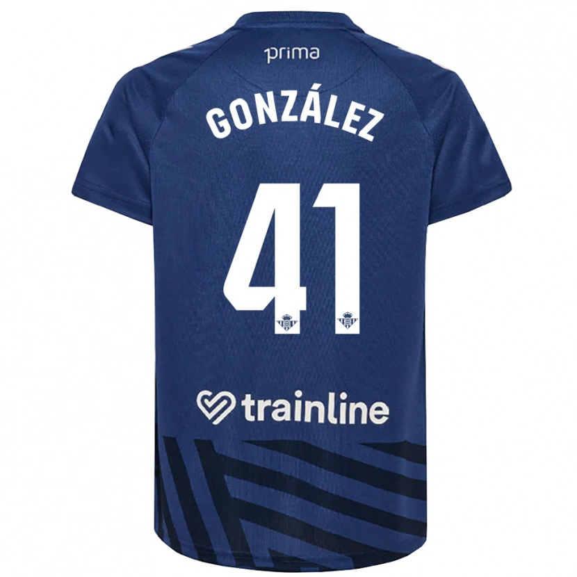 Danxen Børn Manu González #41 Kongeblå Hvid Målmandstrøje 2025/26 Trøje T-shirt
