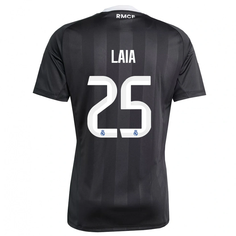 Danxen Børn Laia López De La Morena #25 Sort Hvid Målmandstrøje 2025/26 Trøje T-shirt