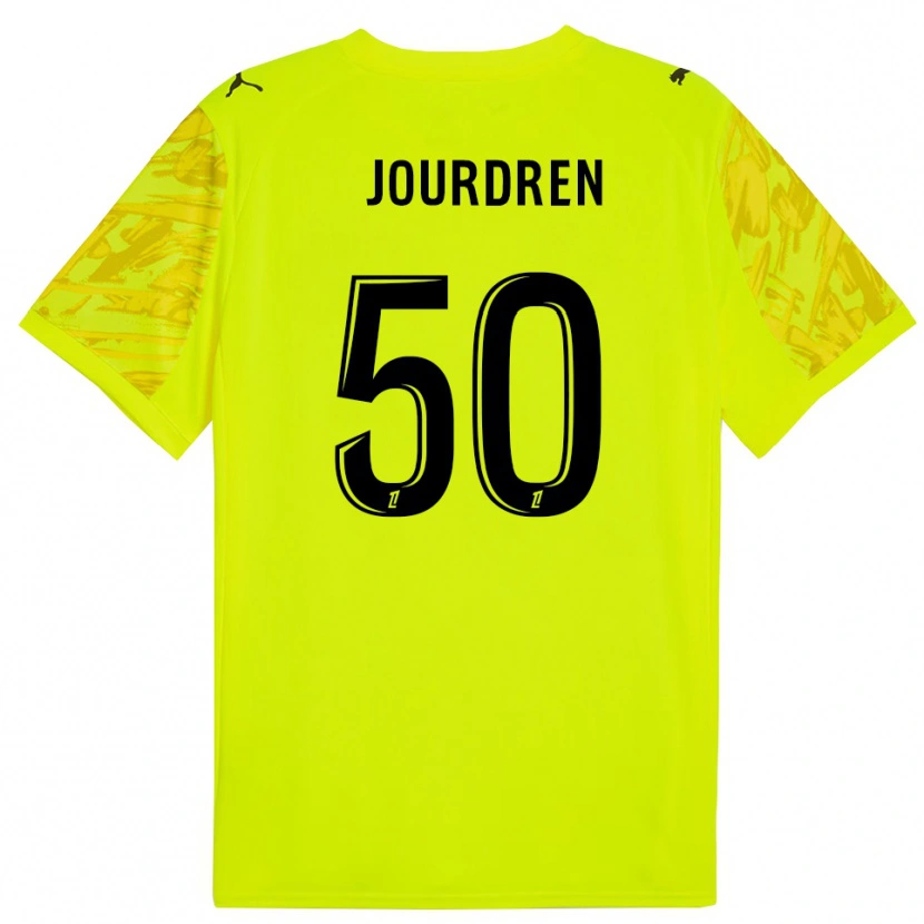 Danxen Børn Ilan Jourdren #50 Fluorescerende Grøn Sort Målmandstrøje 2025/26 Trøje T-shirt
