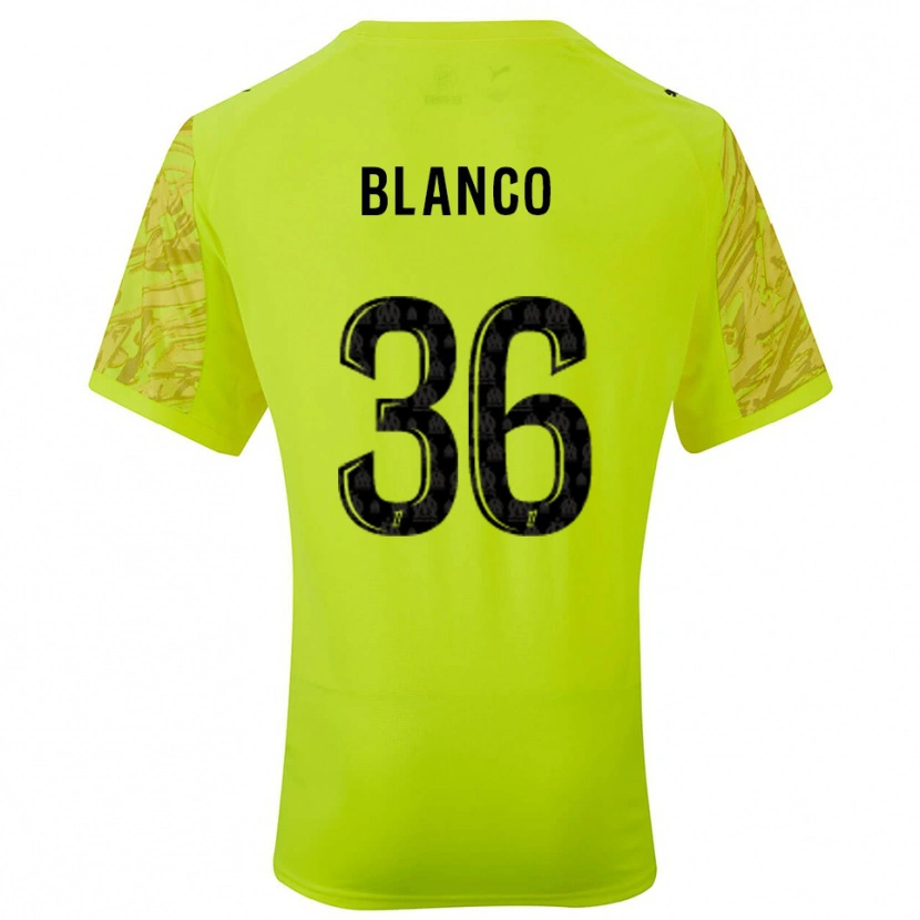 Danxen Børn Rubén Blanco #36 Fluorescerende Grøn Sort Målmandstrøje 2025/26 Trøje T-shirt