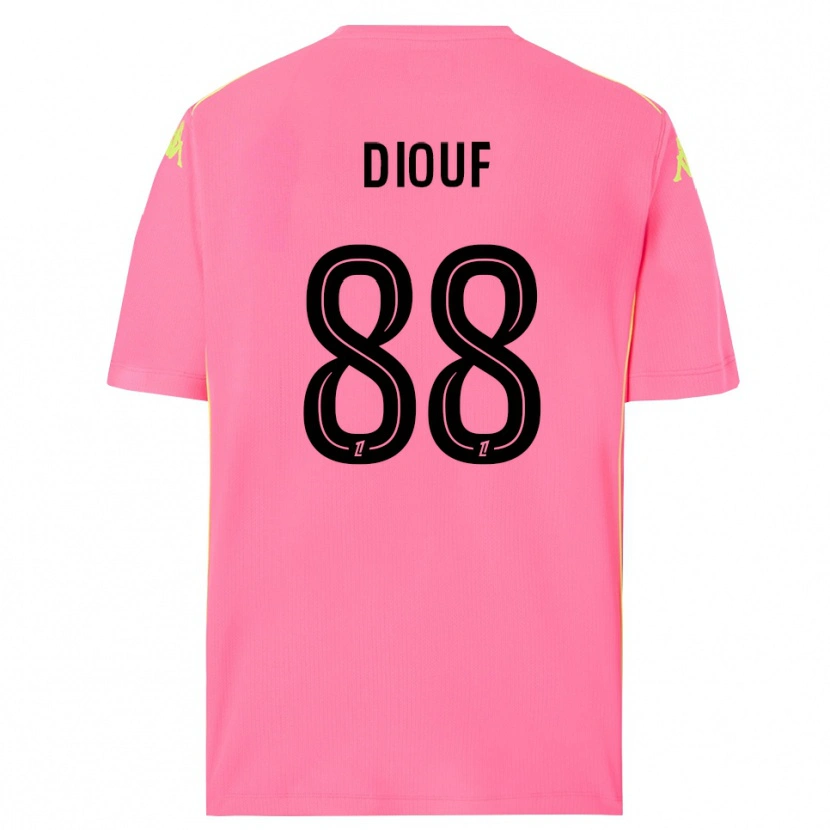 Danxen Børn Yehvann Diouf #88 Hot Pink Sort Målmandstrøje 2025/26 Trøje T-shirt