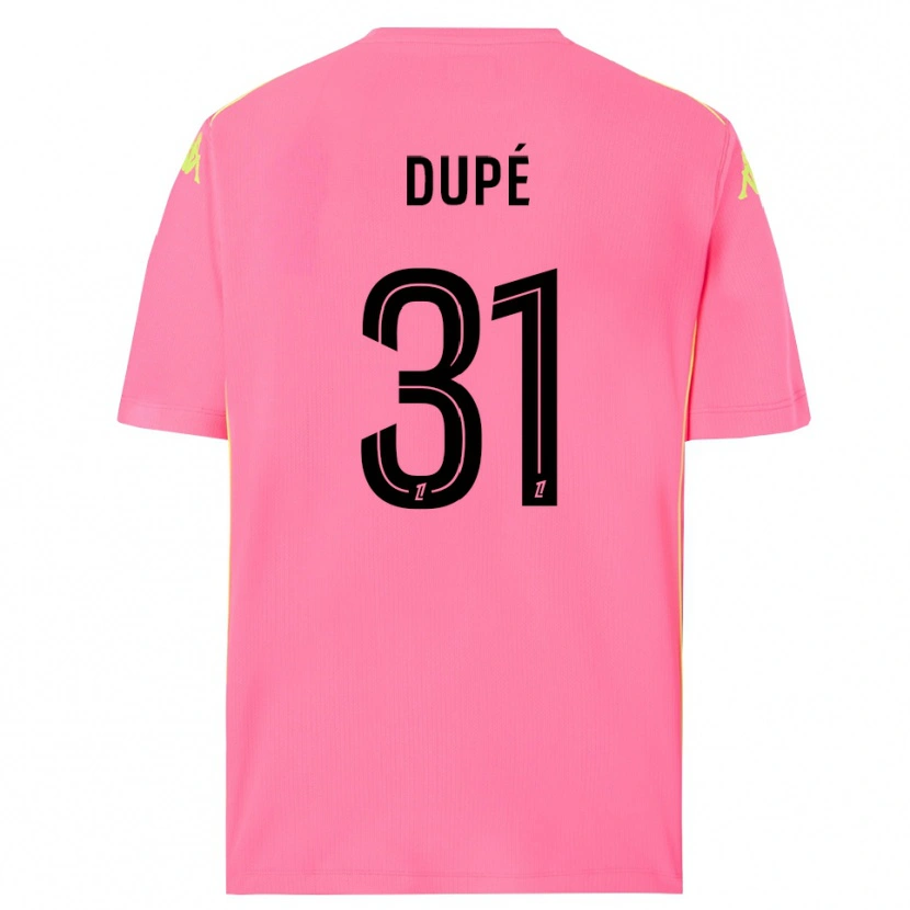 Danxen Børn Maxime Dupé #31 Hot Pink Sort Målmandstrøje 2025/26 Trøje T-shirt