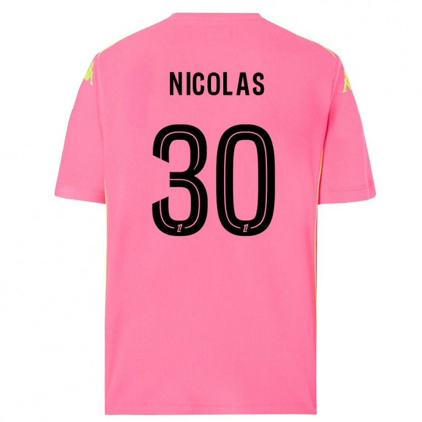 Danxen Børn Lina-Lou Nicolas #30 Hot Pink Sort Målmandstrøje 2025/26 Trøje T-shirt