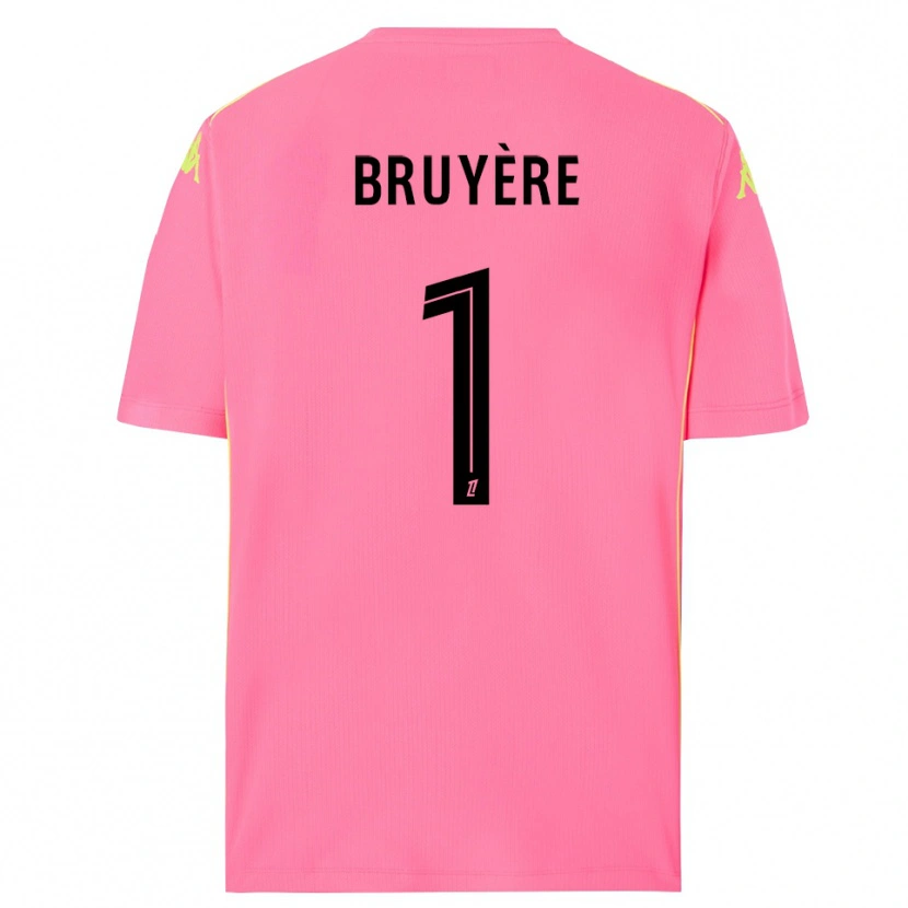 Danxen Børn Théo Bruyère #1 Hot Pink Sort Målmandstrøje 2025/26 Trøje T-shirt