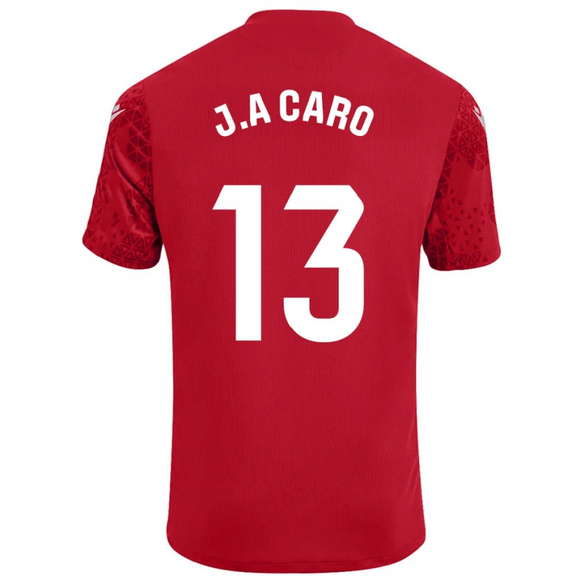 Danxen Børn José Antonio Caro #13 Rød Hvid Målmandstrøje 2025/26 Trøje T-shirt