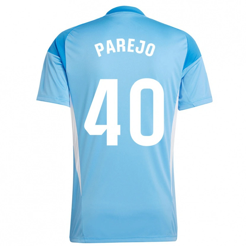 Danxen Børn Jesús Parejo #40 Himmelblå Hvid Målmandstrøje 2025/26 Trøje T-shirt