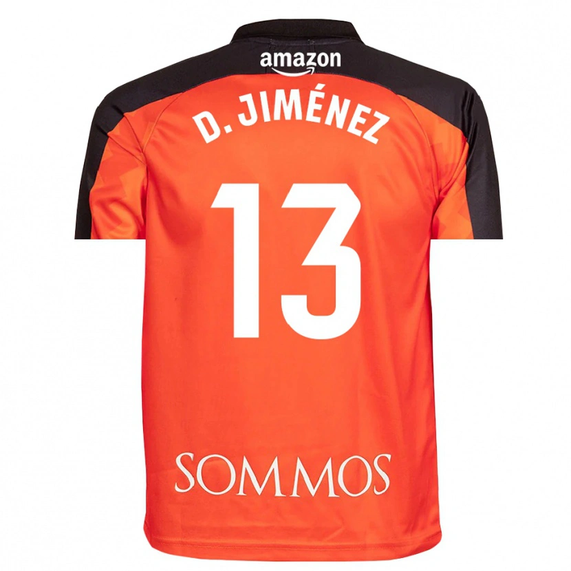 Danxen Børn Dani Jiménez #13 Orange Sort Målmandstrøje 2025/26 Trøje T-shirt
