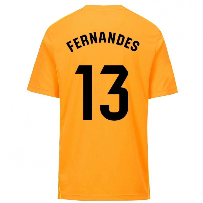 Danxen Børn Guilherme Fernandes #13 Orange Sort Målmandstrøje 2025/26 Trøje T-shirt