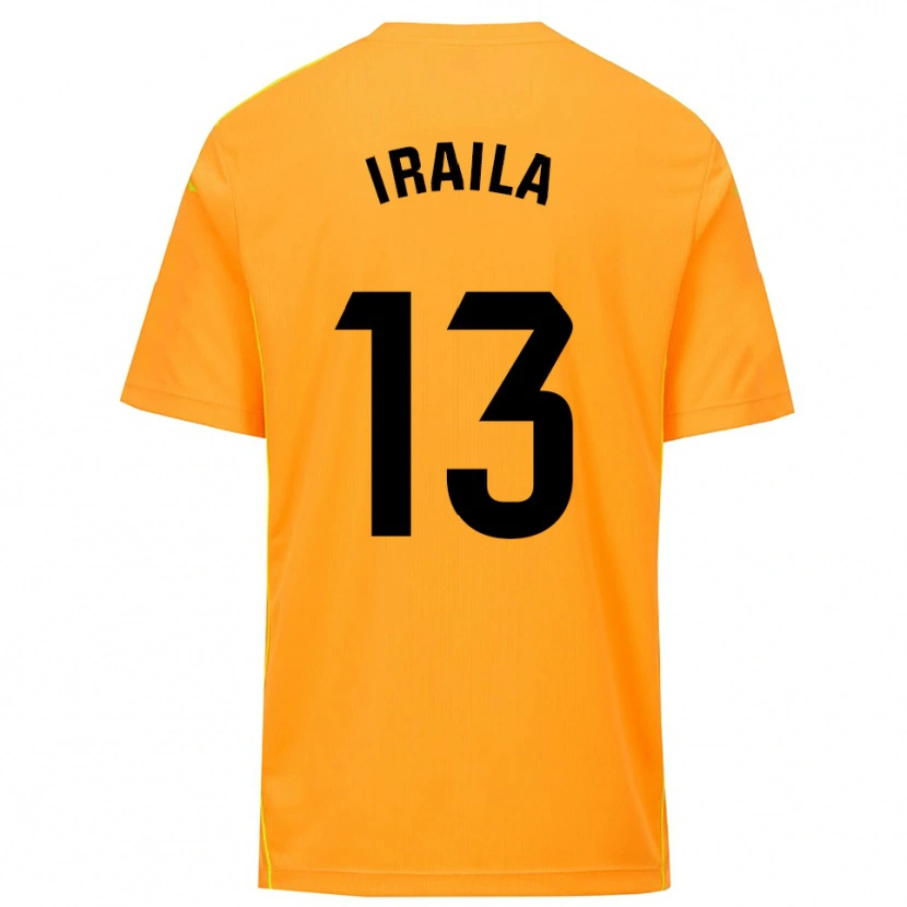 Danxen Børn Iraila Rivera Simón #13 Orange Sort Målmandstrøje 2025/26 Trøje T-shirt