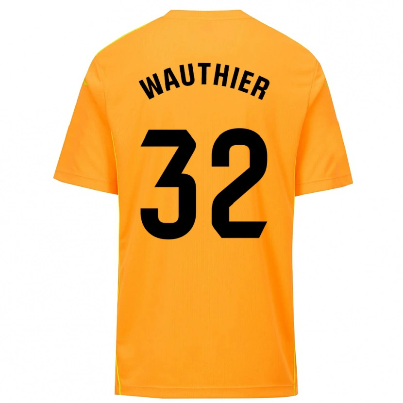 Danxen Børn Hugo Wauthier #32 Orange Sort Målmandstrøje 2025/26 Trøje T-shirt