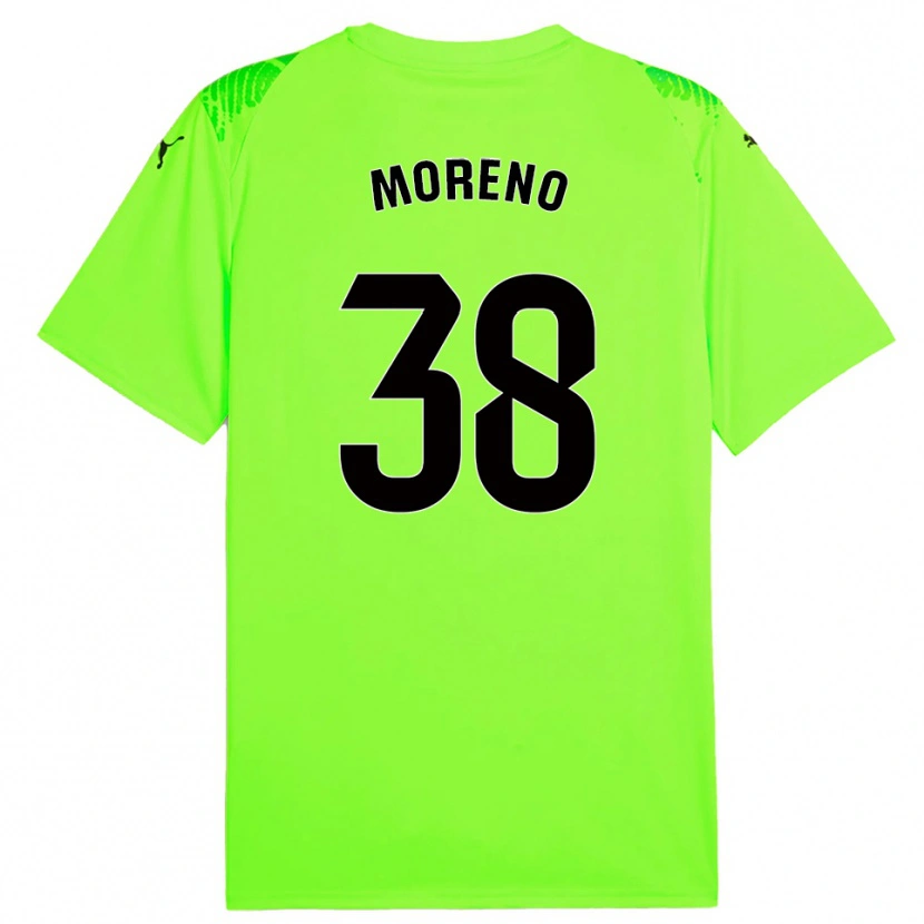 Danxen Børn Gerard Moreno #38 Græsplæne Grøn Målmandstrøje 2025/26 Trøje T-shirt