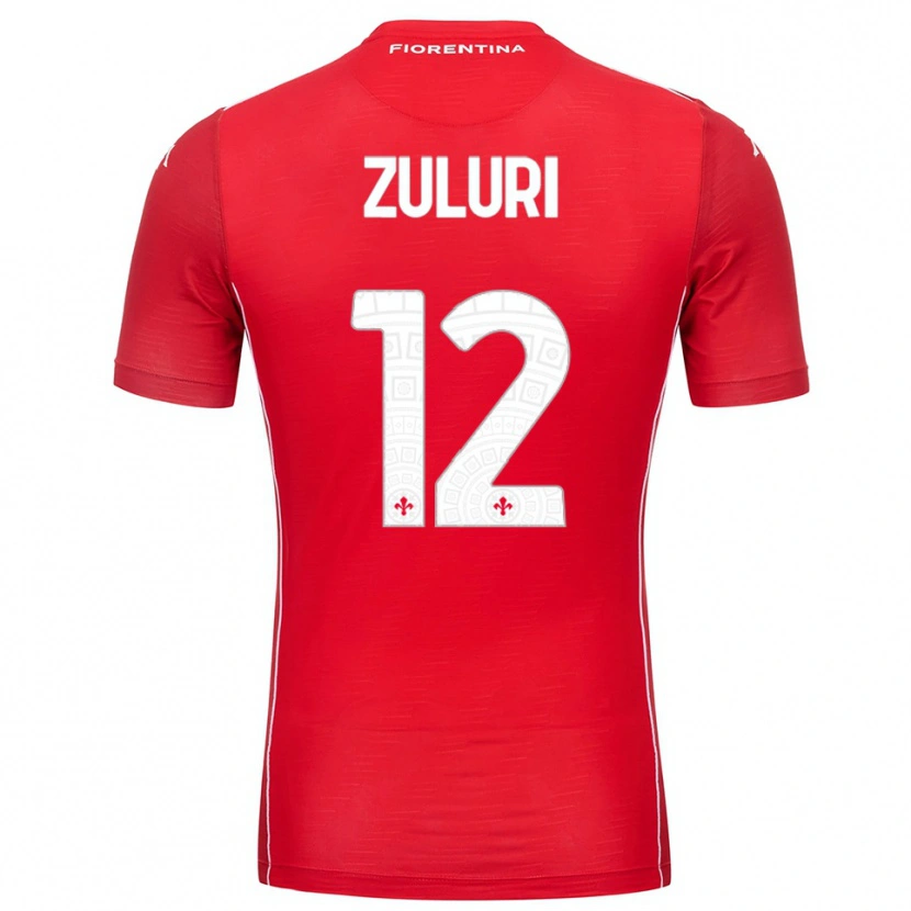 Danxen Børn Athena Zuluri #12 Rød Hvid Målmandstrøje 2025/26 Trøje T-shirt