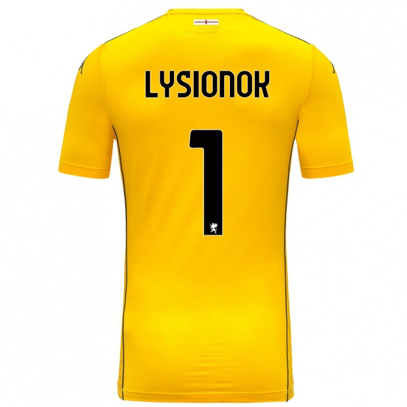 Danxen Børn Ernestas Lysionok #1 Mørk Gul Sort Målmandstrøje 2025/26 Trøje T-shirt