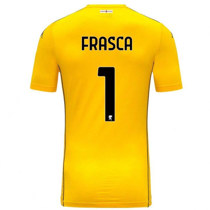 Danxen Børn Andrea Frasca #1 Mørk Gul Sort Målmandstrøje 2025/26 Trøje T-shirt