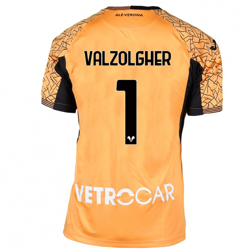 Danxen Børn Chiara Valzolgher #1 Orange Sort Hvid Målmandstrøje 2025/26 Trøje T-shirt