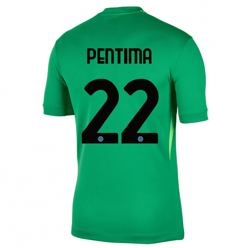 Danxen Børn Alessandro Pentima #22 Lys Grøn Sort Målmandstrøje 2025/26 Trøje T-shirt
