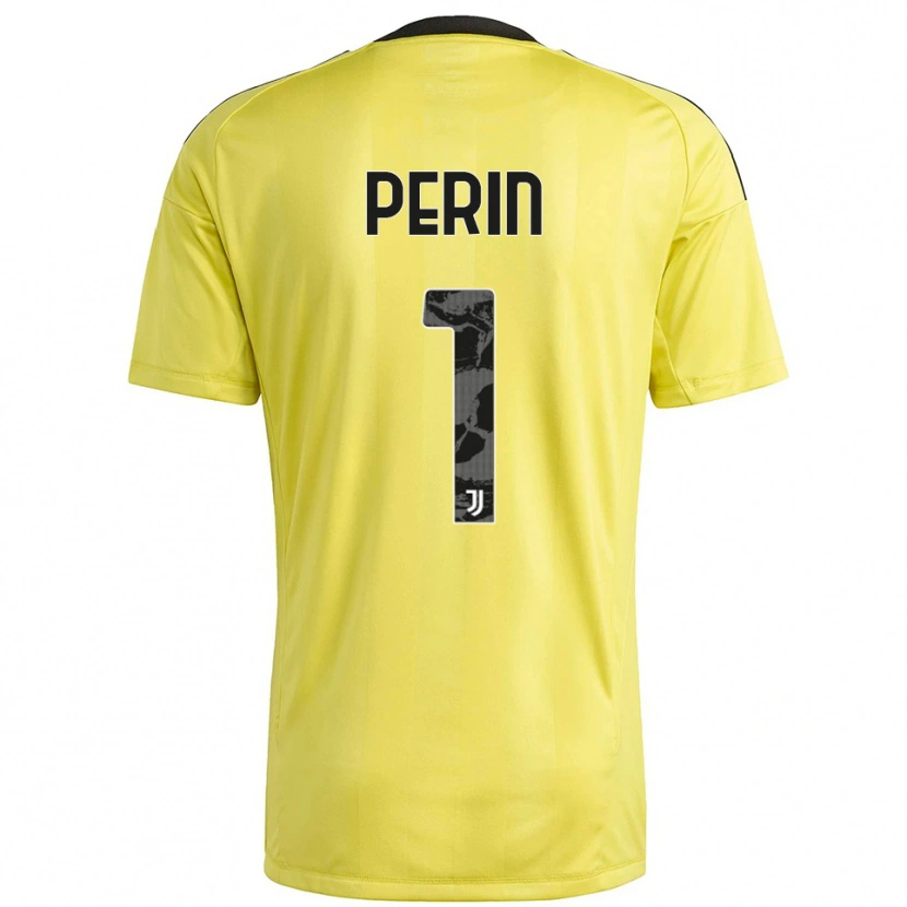 Danxen Børn Mattia Perin #1 Gul Hvid Målmandstrøje 2025/26 Trøje T-shirt