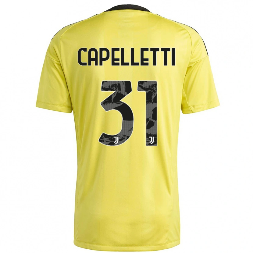 Danxen Børn Alessia Capelletti #31 Gul Hvid Målmandstrøje 2025/26 Trøje T-shirt