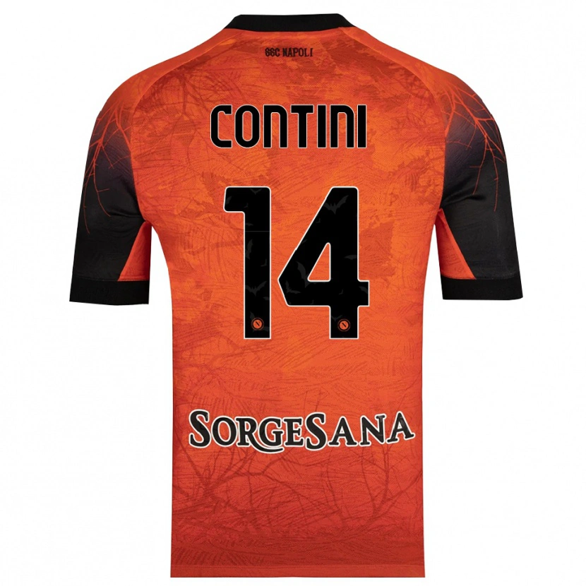 Danxen Børn Nikita Contini #14 Orange Rød Sort Målmandstrøje 2025/26 Trøje T-shirt
