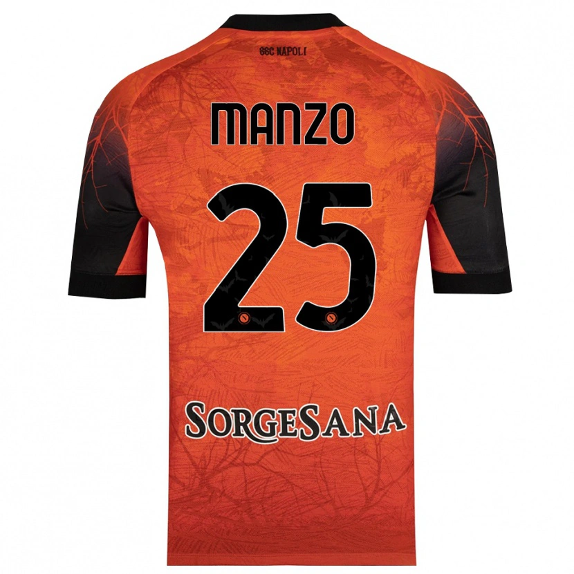 Danxen Børn Alessia Manzo #25 Orange Rød Sort Målmandstrøje 2025/26 Trøje T-shirt