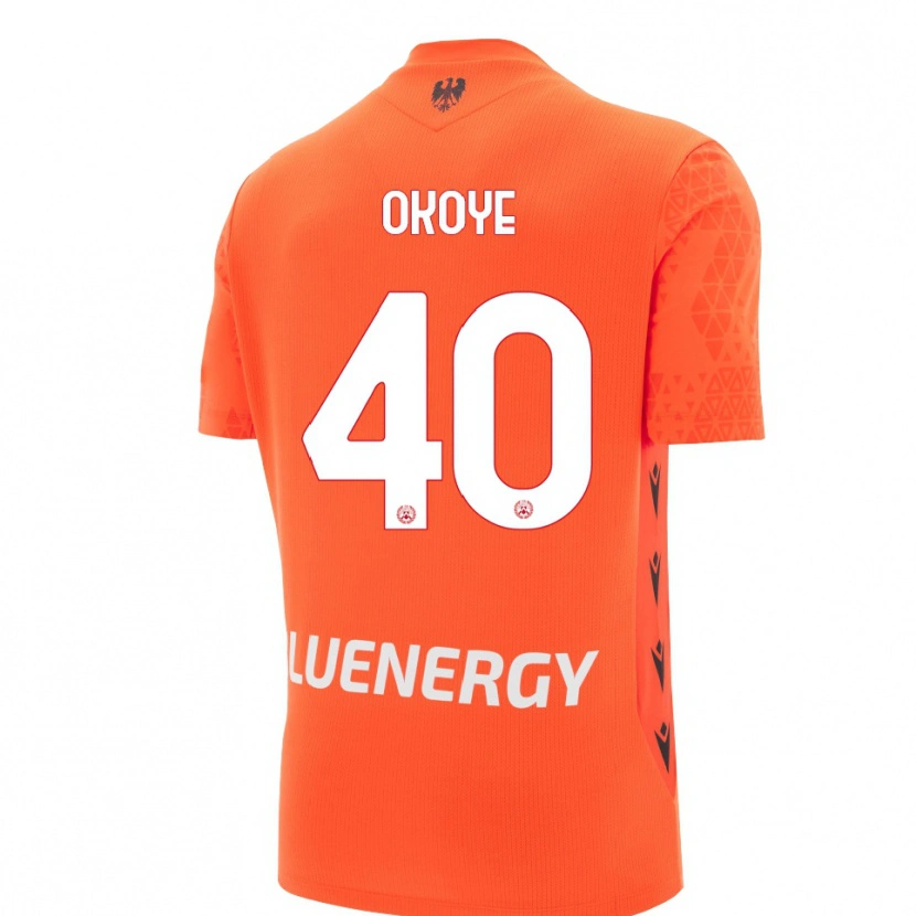 Danxen Børn Maduka Okoye #40 Orange Rød Sort Målmandstrøje 2025/26 Trøje T-shirt