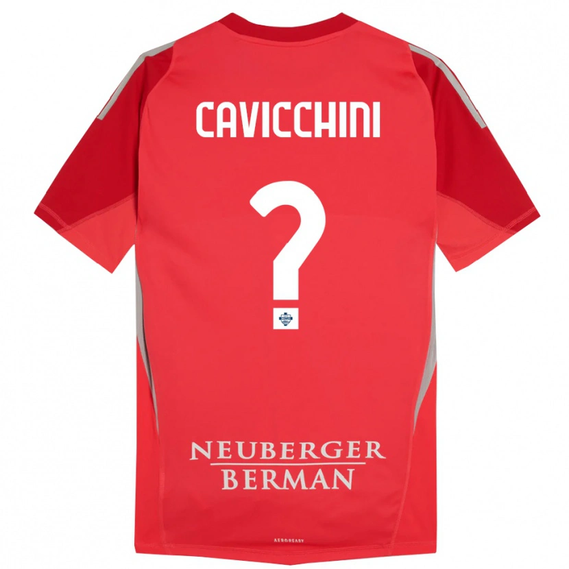 Danxen Børn Leonardo Cavicchini #0 Rød Grå Målmandstrøje 2025/26 Trøje T-shirt