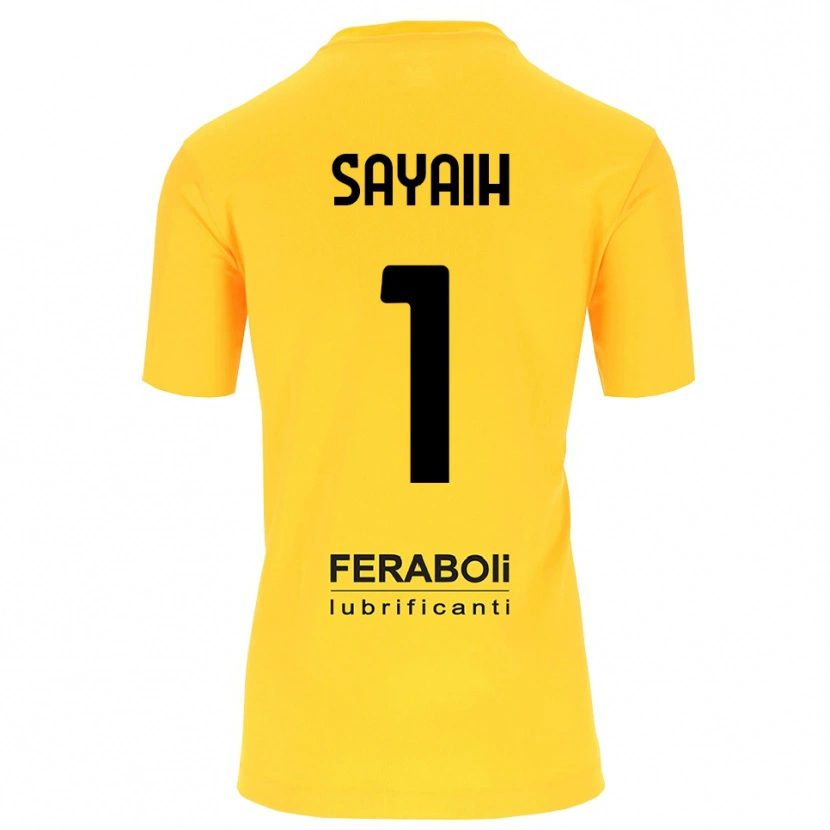 Danxen Børn Ilyas Sayaih #1 Gul Sort Målmandstrøje 2025/26 Trøje T-shirt